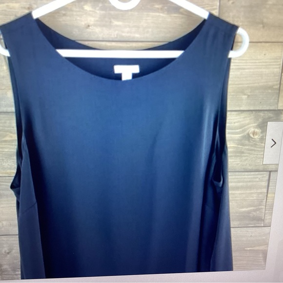 J Jill Womens Shirt Sleeveless Blouse Layered Look Black Size L Petite like new - Picture 1 of 8